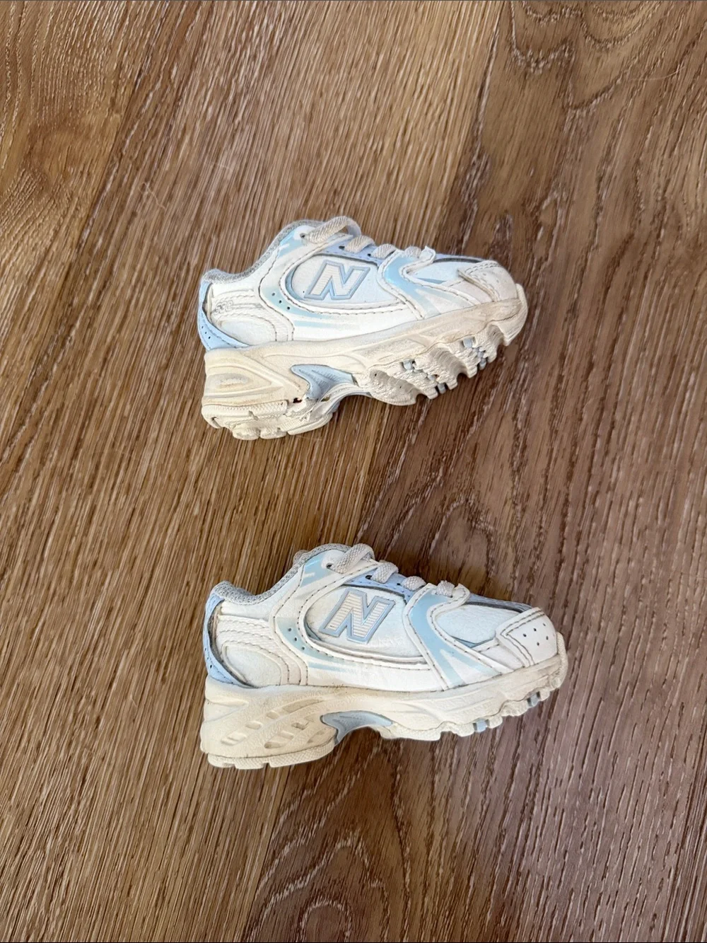 New Balance 530 Bungee Baby/Toddler Shoes in White with Starlight and Reflection